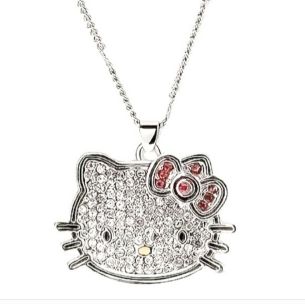 Hello Kitty Cat Necklace Pendant Sanrio Fashion Jewelry NEW NWT - Picture 6 of 8